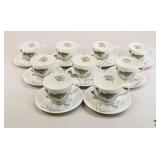 Johnson Bros Fish Cup & Saucer Sets - 9 Sets