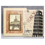 Paris & Italy Burlap Wall Decor 2/pc