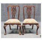 Chippendale Style Dining Chairs / 2 pc