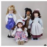 Porcelain Dolls / 4 pc