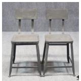 Pair of Industrial Metal Chairs