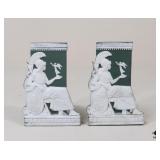 Jasperware Vases w/Goddess Design - 2 pc