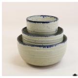 Pottery  Nesting Bowls / 3 pc