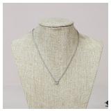 Sterling Silver Necklace w/ 'J' Pendent