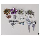 Assorted Brooches / 12 pc