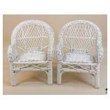 Pair of Wicker Doll Chairs