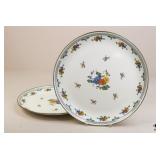 Pair Asta-style Enamel Serving Platters