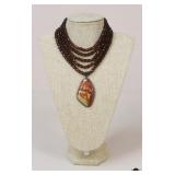 Necklace w/ Sterling Clasp & Stone