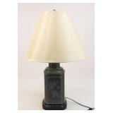 Etched Metal 'Tea Caddy' Style Lamp