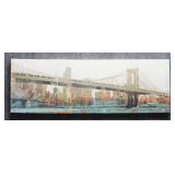 Panoramic Manhattan Bridge NYC Print on Canvas