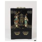 Wood Jewelry box w/ Metal accents