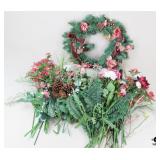 Assorted Floral Stems & Wreath