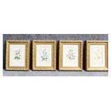 4 Original Floral Watercolors by Peg Price