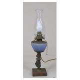 Electric Glass & Metal Hurricane Lamp