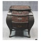 Unique Curved Rattan Nightstand
