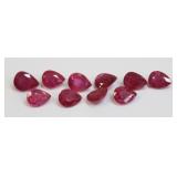 Ruby Loose Gemstones / 10 pc
