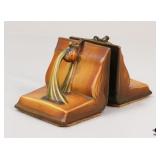 Roseville Pine Cone Pottery Book Ends