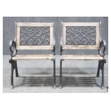Pair of Cast Iron Garden Chairs