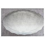 Oval Scalloped Etched Mirror
