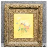 Original Painting on Canvas-board in Vintage Frame