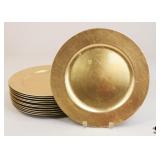 Gold Tone Resin Chargers / 12 pc