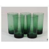 Green Glass Drinkware / 5 pc