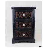 Wood Cabinet w/ Woven Top