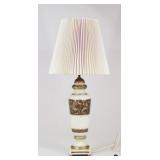 Tall Vintage Lamp w/ Pleated Shade