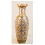 Tall Cloisonne Ceramic Vase
