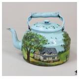 Hand-Painted Decorative Kettle
