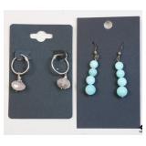 Sterling Silver Earrings / 2 pairs