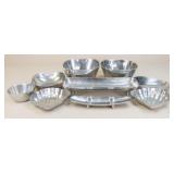 Metal Serving Pieces: Wilton, Pottery Barn+/ 9 pc