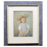 'Child in Straw Hat' Print by Mary Cassatt