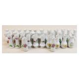 Mini Ceramic Vases w/Gold Tone Rim / 35 pc