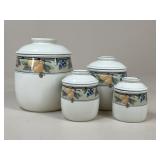Mikasa 'Intaglio' Garden Harvest Cannisters / 4 pc