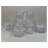 Assorted Crystal Vases & Bowls
