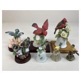 Assorted Bird Bells & Figurines - 7pc