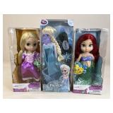 Disney Princess Dolls - Ariel, Elsa, Rapunzel