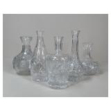 Cut Glass Decanters / 5 pc