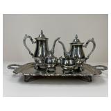 Silverplate Tea Service Pieces / 5 pc