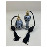 Art Glass Perfume Bottles / 2 pc