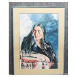 'Native Woman' S/N Print by Stanley Miller
