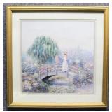 'Woman on a bridge' Print by Sambataro