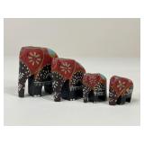 Painted Wood Figurines / 4 pc