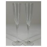 Neiman Marcus Bohemia Crystal Champagne Flutes