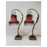 Pair of Metal & Resin Lamps
