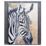 'Zebra' Enhanced Print on Canvas