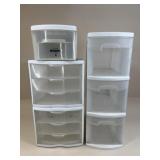 Storage Containers w/Drawers / 4 pc