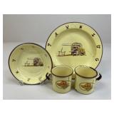Monterrey Western Ware Enamel on Metal / 4 pc