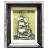 'Ship' Original Painting on Wood